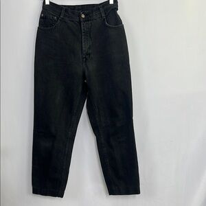 Womens Black Jeans mid rise straight leg Streetwear darted waist